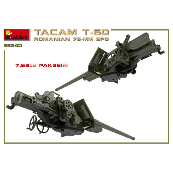 Румунська 76-мм САУ "TACAM" T-60 з інтер'єром 1/35 MiniArt 35240