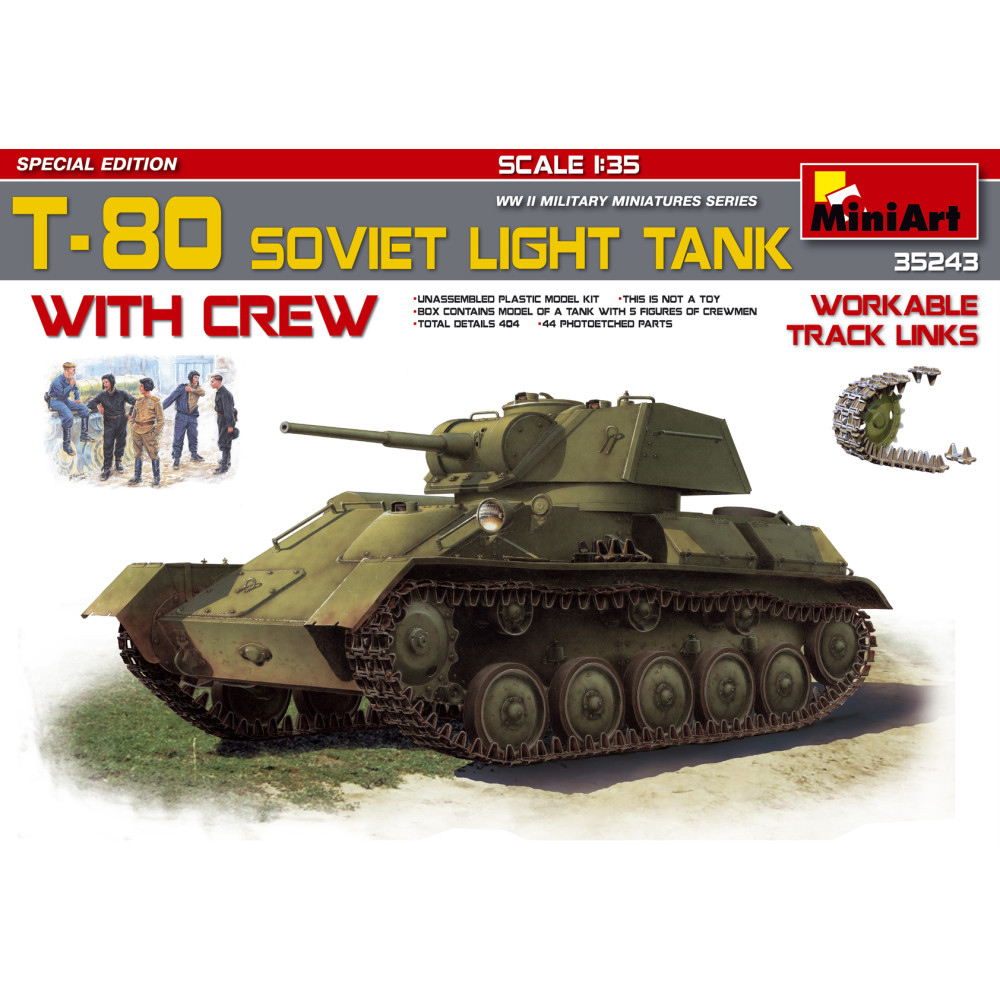 T-80 Радянський легкий танк 1/35 MiniArt 35243
