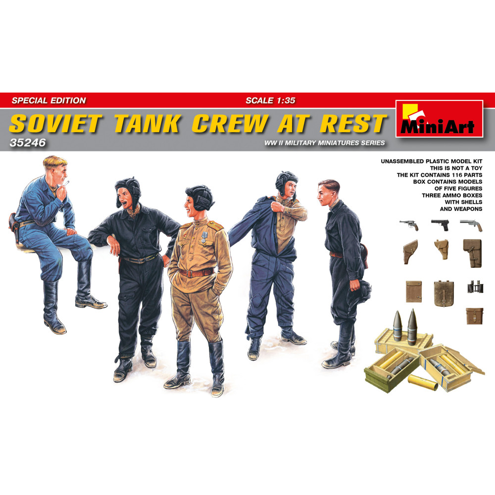 Soviet Tank Crew at Rest (Special edition)  1/35 MiniArt 35246