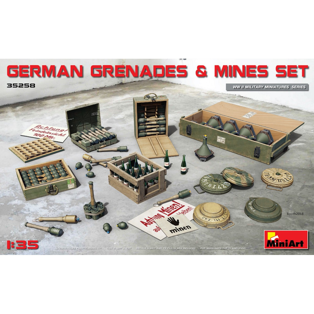 German Grenades & Mines Set 1/35 MiniArt 35258