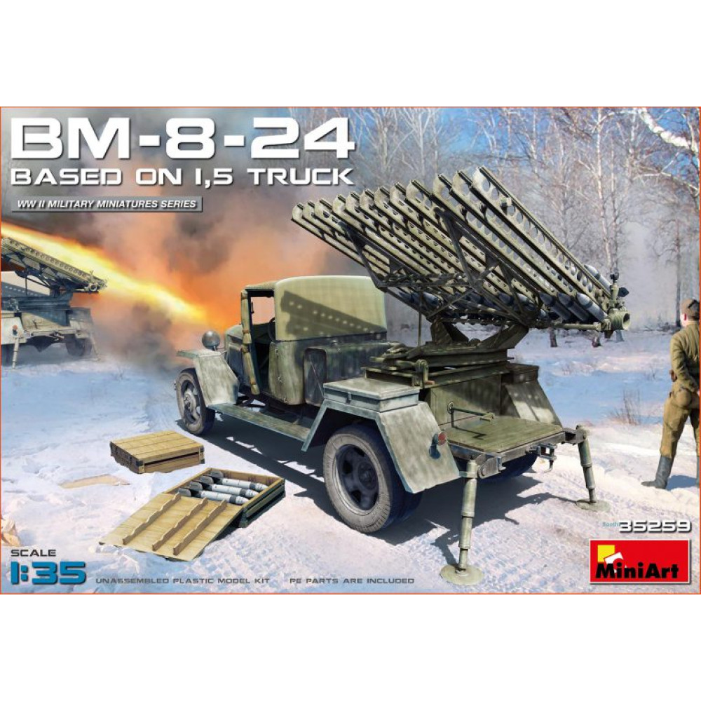 Soviet Rocket Launcher BM-8-24 based on 1,5t Truck  1/35 MiniArt 35259
