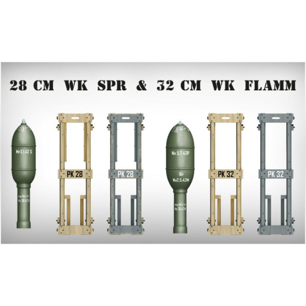 Німецька Ракетна Установка зі снарядами 28см WK Spr і 32см WK Flamm 1/35 MiniArt 35269