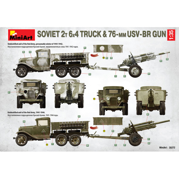 Радянська 2-х тонна вантажівка 6X4 з 76-мм УСВ-БР гармата 1/35 MiniArt 35272