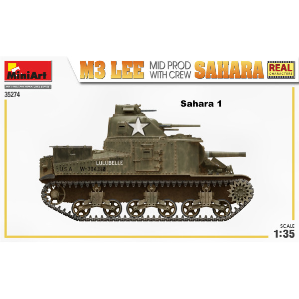 M3 LEE серед. виробництва. САХАРА з ЕКІПАЖЕМ 1/35 MiniArt 35274