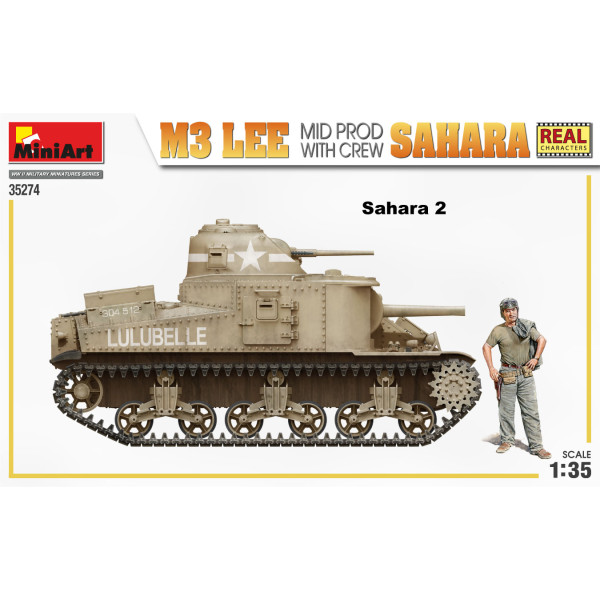 M3 LEE серед. виробництва. САХАРА з ЕКІПАЖЕМ 1/35 MiniArt 35274