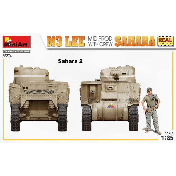 M3 LEE серед. виробництва. САХАРА з ЕКІПАЖЕМ 1/35 MiniArt 35274