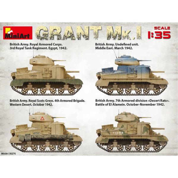 Американський середній танк Grant Mk.l 1/35 MiniArt 35276