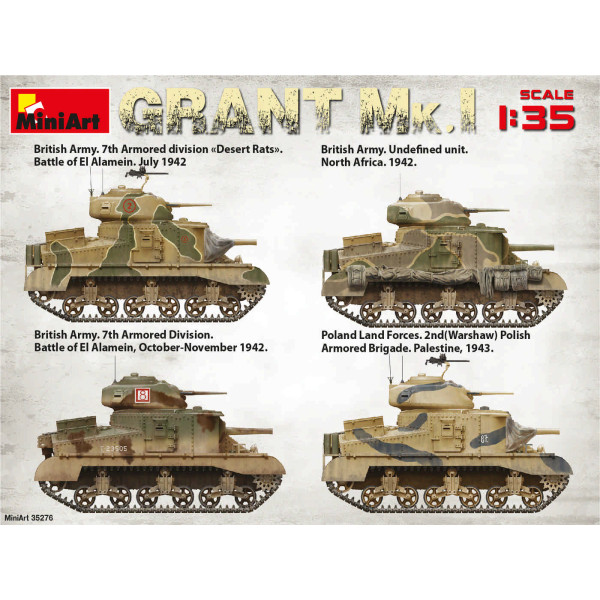 Американський середній танк Grant Mk.l 1/35 MiniArt 35276