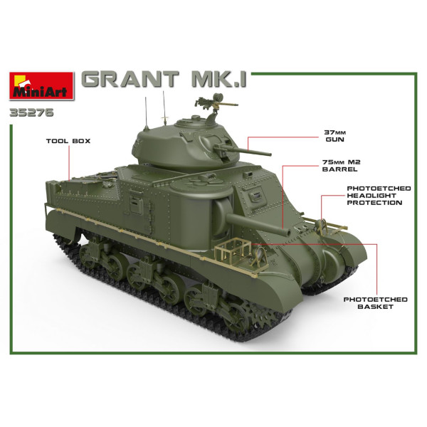 Американський середній танк Grant Mk.l 1/35 MiniArt 35276