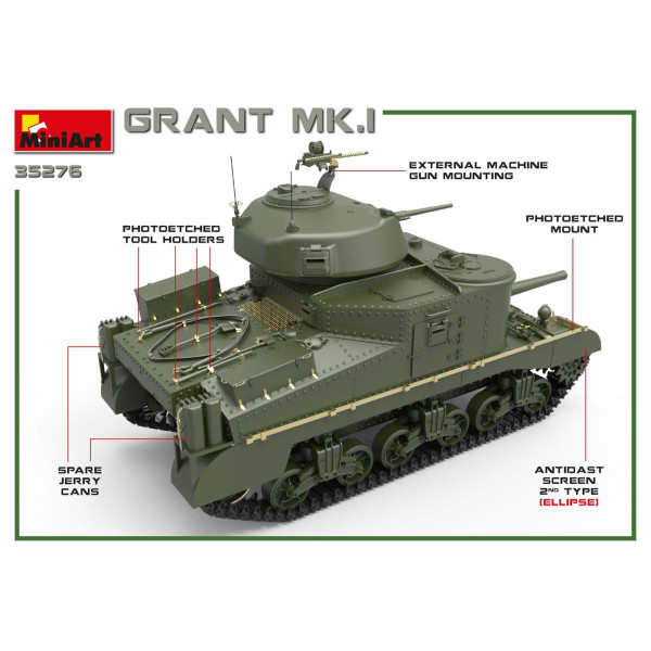 Американський середній танк Grant Mk.l 1/35 MiniArt 35276