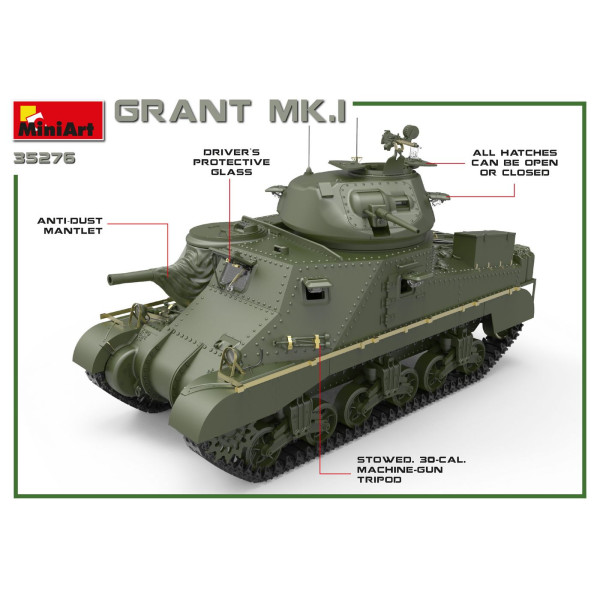 Американський середній танк Grant Mk.l 1/35 MiniArt 35276