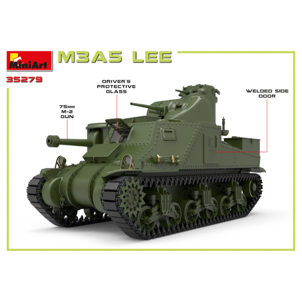 Американський середній танк M3A5 Lee  1/35 MiniArt 35279