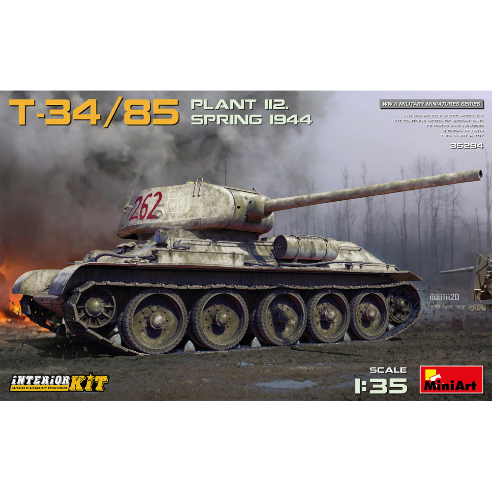 T-34/85 Plant 112. Весна 1944. INTERIOR KIT 1/35  MiniArt 35294