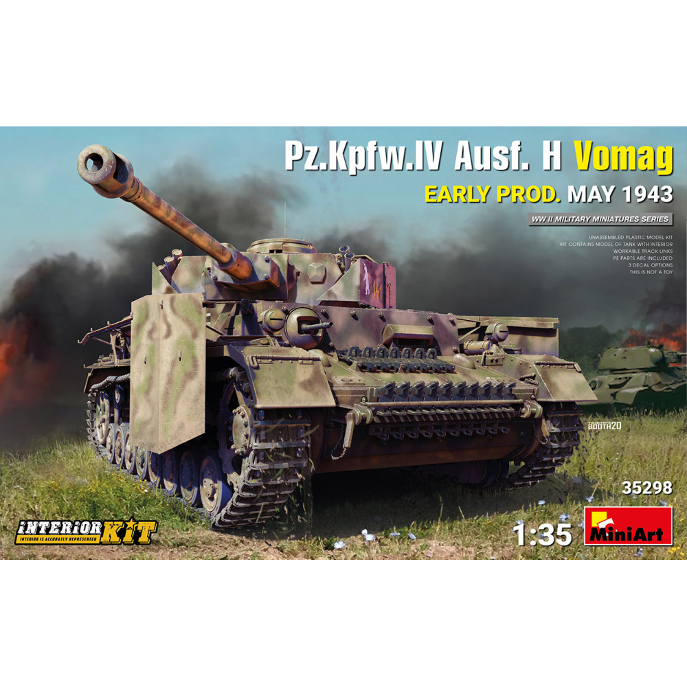 Pz.Kpfw.IV Ausf. H Vomag. Раннє вироб. ТРАВЕНЬ 1943 р Інтер'єрний набір. 1/35 MiniArt 35298