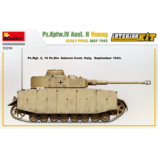 Pz.Kpfw.IV Ausf. H Vomag. Раннє вироб. ТРАВЕНЬ 1943 р Інтер'єрний набір. 1/35 MiniArt 35298