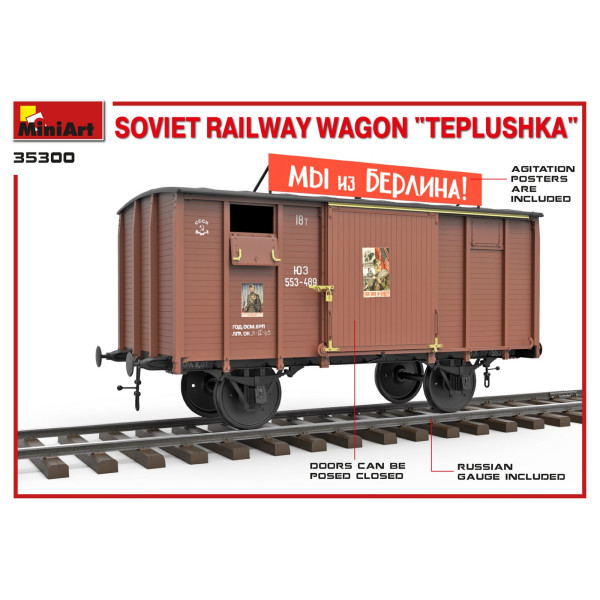 SOVIET RAILWAY WAGON “TEPLUSHKA” 1/35 MiniArt 35300