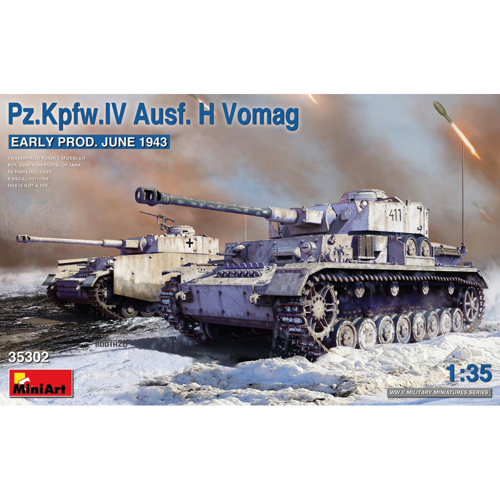 Pz.Kpfw.IV Ausf. H Vomag. РАННЄ вироб. ЧЕРВЕНЬ 1943 р 1/35 MiniArt 35302