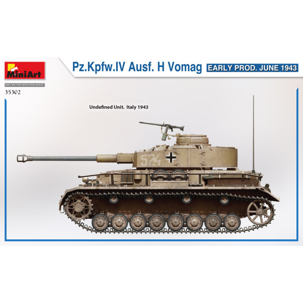 Pz.Kpfw.IV Ausf. H Vomag. РАННЄ вироб. ЧЕРВЕНЬ 1943 р 1/35 MiniArt 35302
