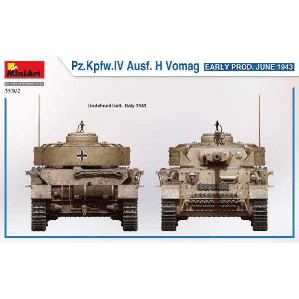Pz.Kpfw.IV Ausf. H Vomag. РАННЄ вироб. ЧЕРВЕНЬ 1943 р 1/35 MiniArt 35302