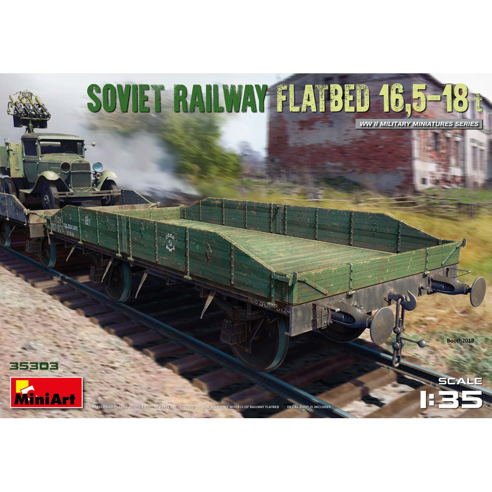 Soviet Railway Flatbed 16,5-18t 1/35 MiniArt 35303