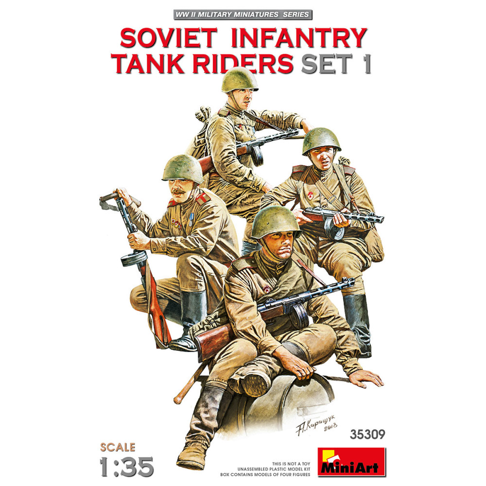 Радянські Солдати їдуть на Танку Набір # 1 1/35 MiniArt 35309