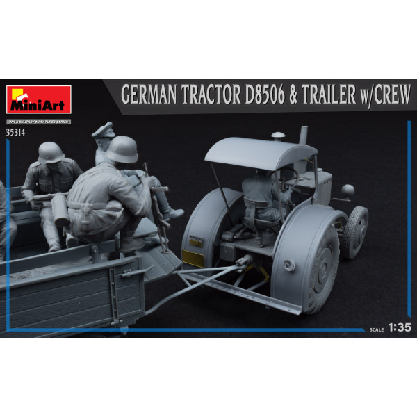 Німецький трактор D8506 з причепом та екіпажем 1/35 MiniArt 35314