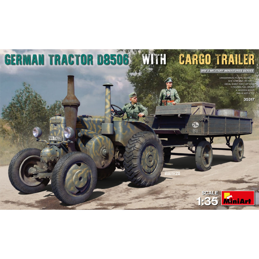 German TRACTOR D8506 w/Cargo Trailer 1/35 MiniArt 35317
