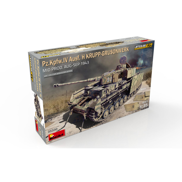 Pz.Kpfw.IV Ausf. H KRUPP-GRUSONWERK. Середнє вироництво. Серпень-вересень 1943. INTERIOR KIT 1/35 MiniArt 35330