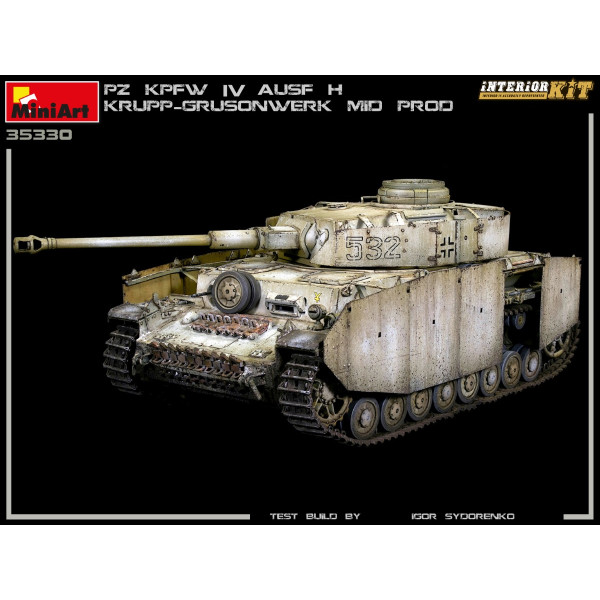 Pz.Kpfw.IV Ausf. H KRUPP-GRUSONWERK. Середнє вироництво. Серпень-вересень 1943. INTERIOR KIT 1/35 MiniArt 35330