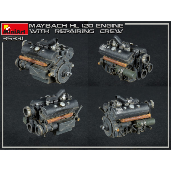 Двигун Maybach HL 120 для Panzer III / IV з ремонтною бригадою 1/35 MiniArt 35331