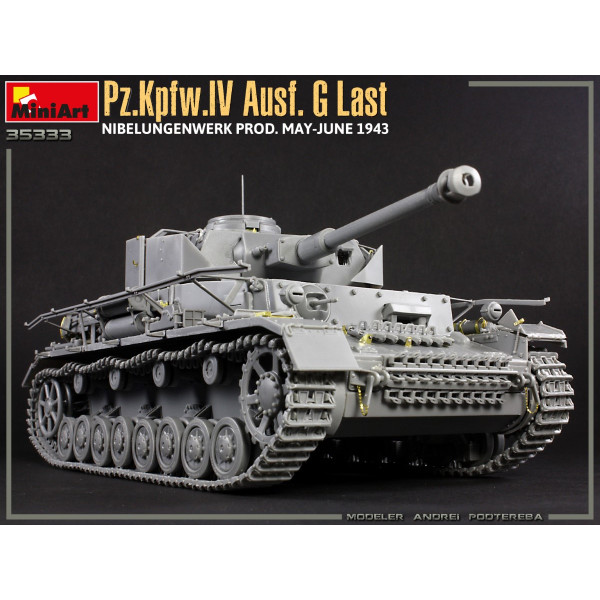 Pz.Kpfw.IV Ausf. G Last / Ausf. H Early. Nibelungenwerk Prod. (Травень - червень 1943). 2 в 1 з інтер'єром 1/35 MiniArt 35333 