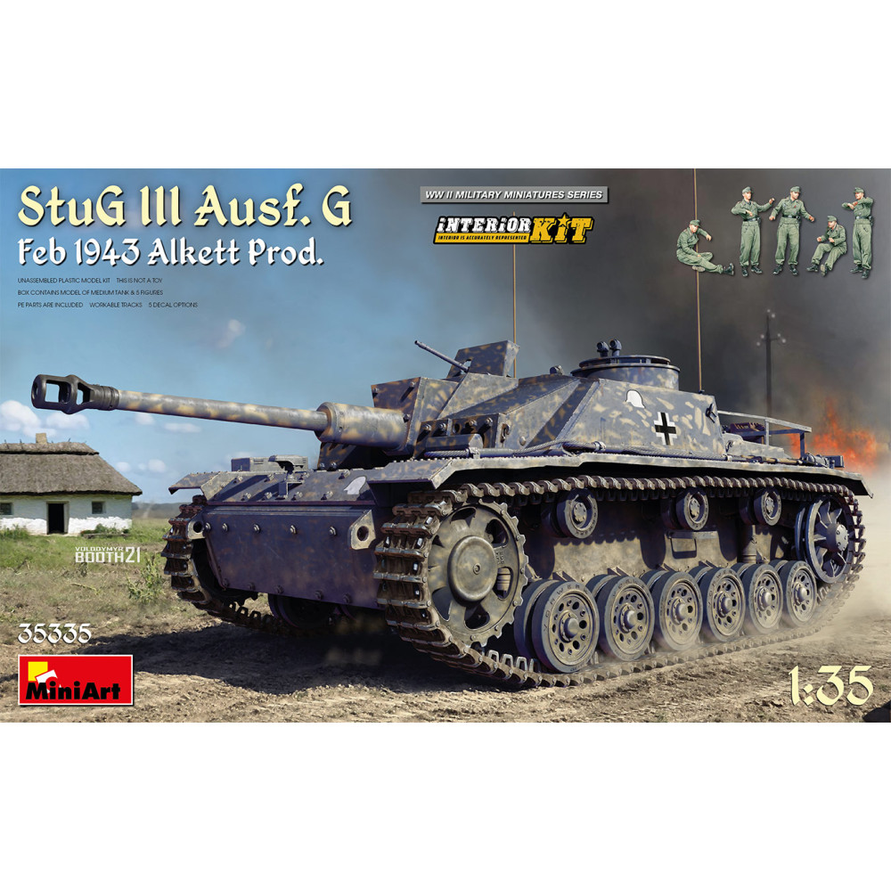 StuG III Ausf. G Лютий. 1943 Alkett Prod. Набір з інтер'єром. 1/35 MiniArt 35335