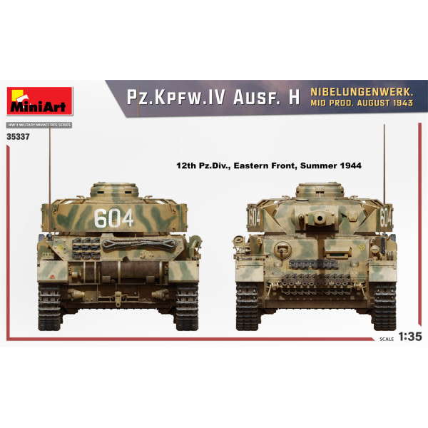 Pz.Kpfw.IV Ausf. H NIBELUNGENWERK. Середина ВИРОБ. Серпень 1943 р. 1/35 MiniArt 35337