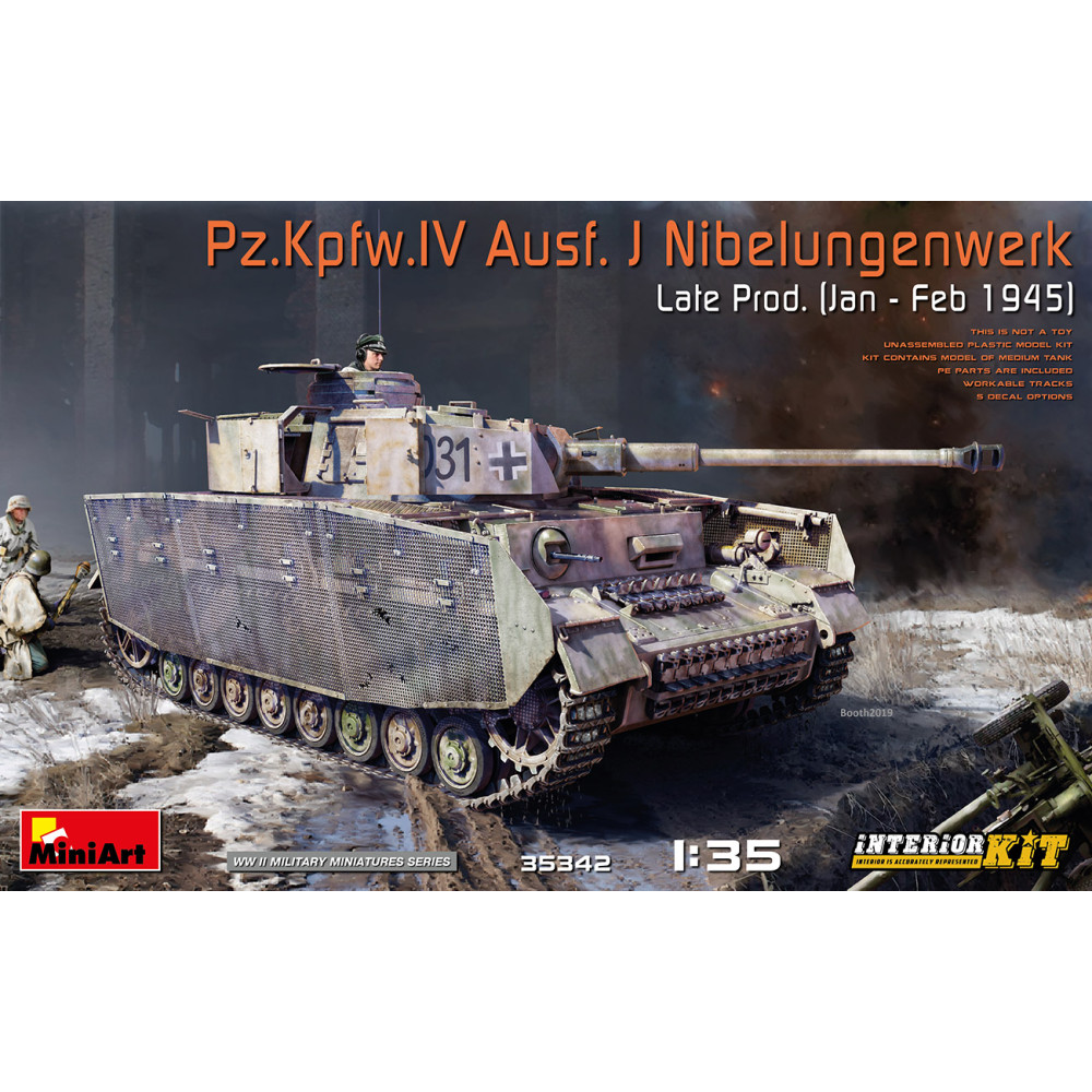Pz.Kpfw.IV Ausf. J Nibelungenwerk пізнє вироб. (Січ. - лют.1945 г.) з інтер'єром 1/35  MiniArt 35342