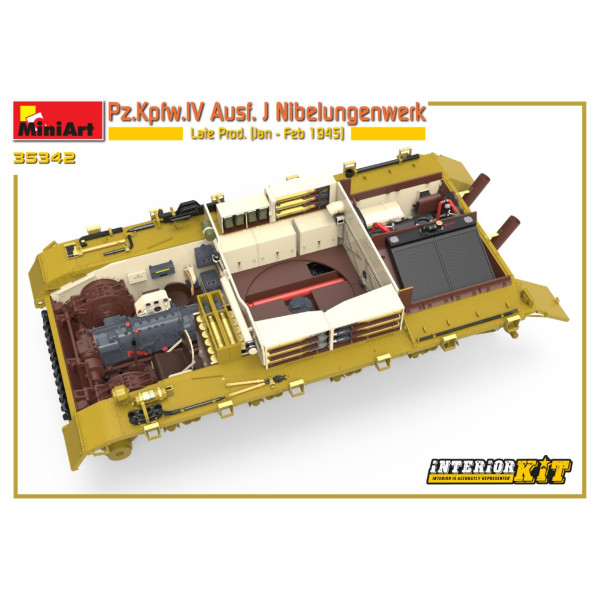 Pz.Kpfw.IV Ausf. J Nibelungenwerk пізнє вироб. (Січ. - лют.1945 г.) з інтер'єром 1/35  MiniArt 35342