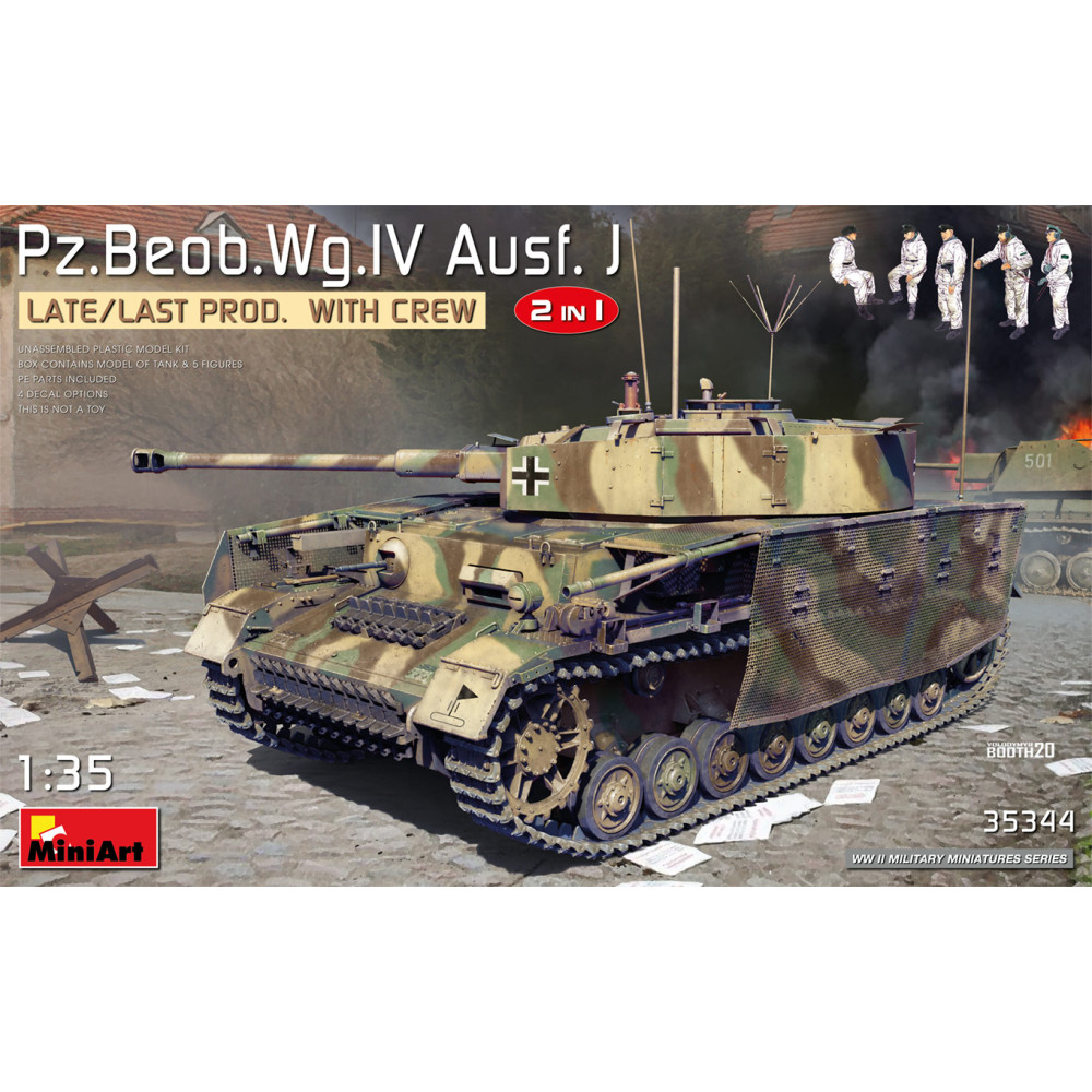 Pz.Beob.Wg.Iv ausf. J пізнє / останнє вироб. 2 в 1 з екіпажем 1/35 MiniArt 35344