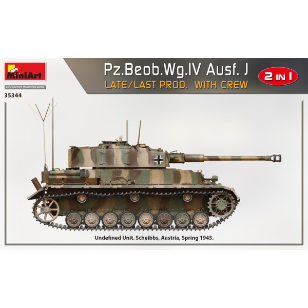Pz.Beob.Wg.Iv ausf. J пізнє / останнє вироб. 2 в 1 з екіпажем 1/35 MiniArt 35344