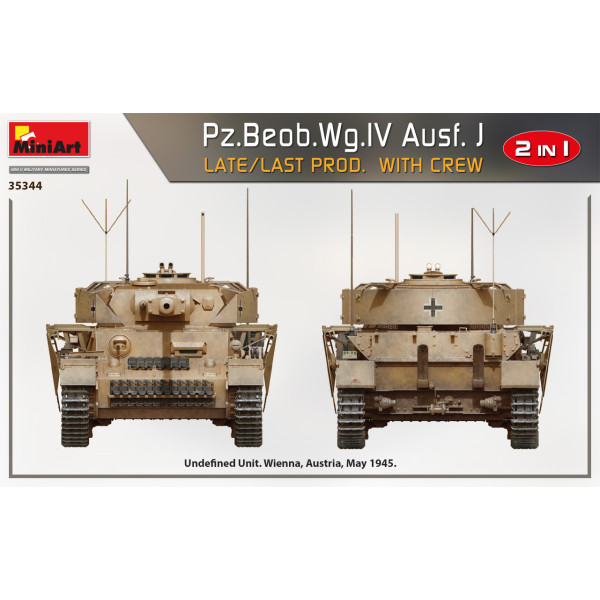 Pz.Beob.Wg.Iv ausf. J пізнє / останнє вироб. 2 в 1 з екіпажем 1/35 MiniArt 35344
