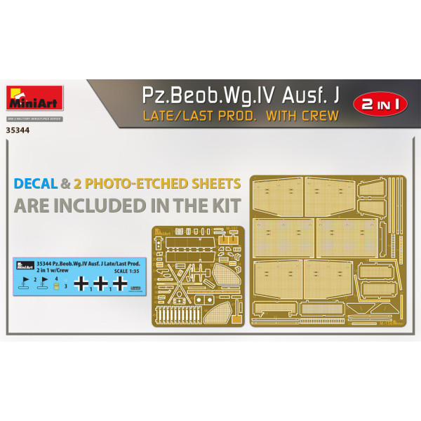 Pz.Beob.Wg.Iv ausf. J пізнє / останнє вироб. 2 в 1 з екіпажем 1/35 MiniArt 35344