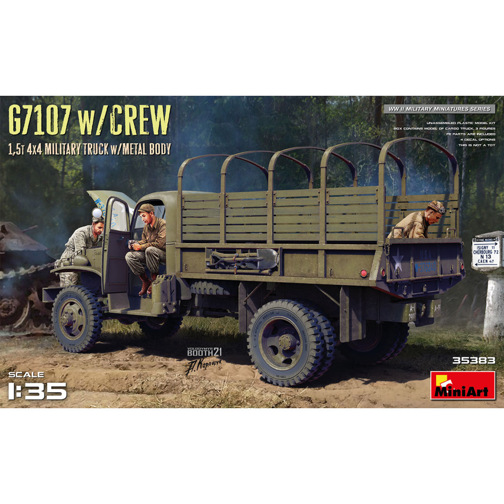 G7107 з екіпажем 1,5 т 4x4 Вантажний автомобіль з металевим кузовом 1/35 MiniArt 35383