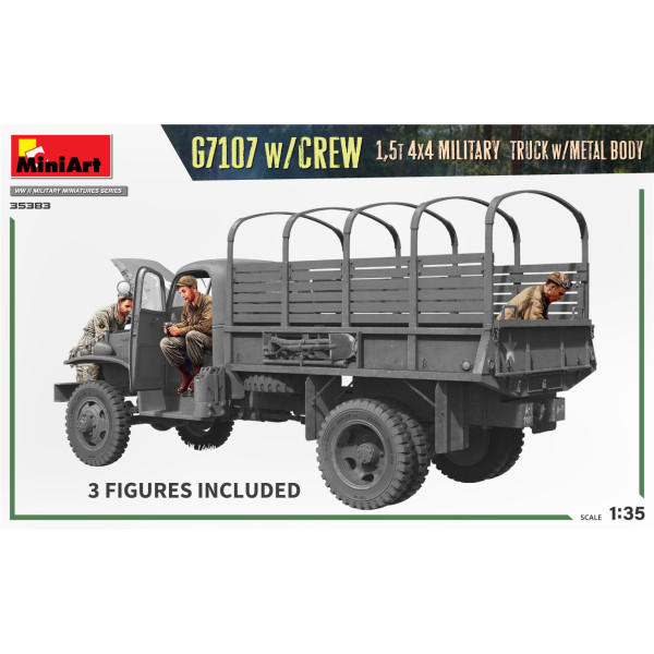 G7107 з екіпажем 1,5 т 4x4 Вантажний автомобіль з металевим кузовом 1/35 MiniArt 35383