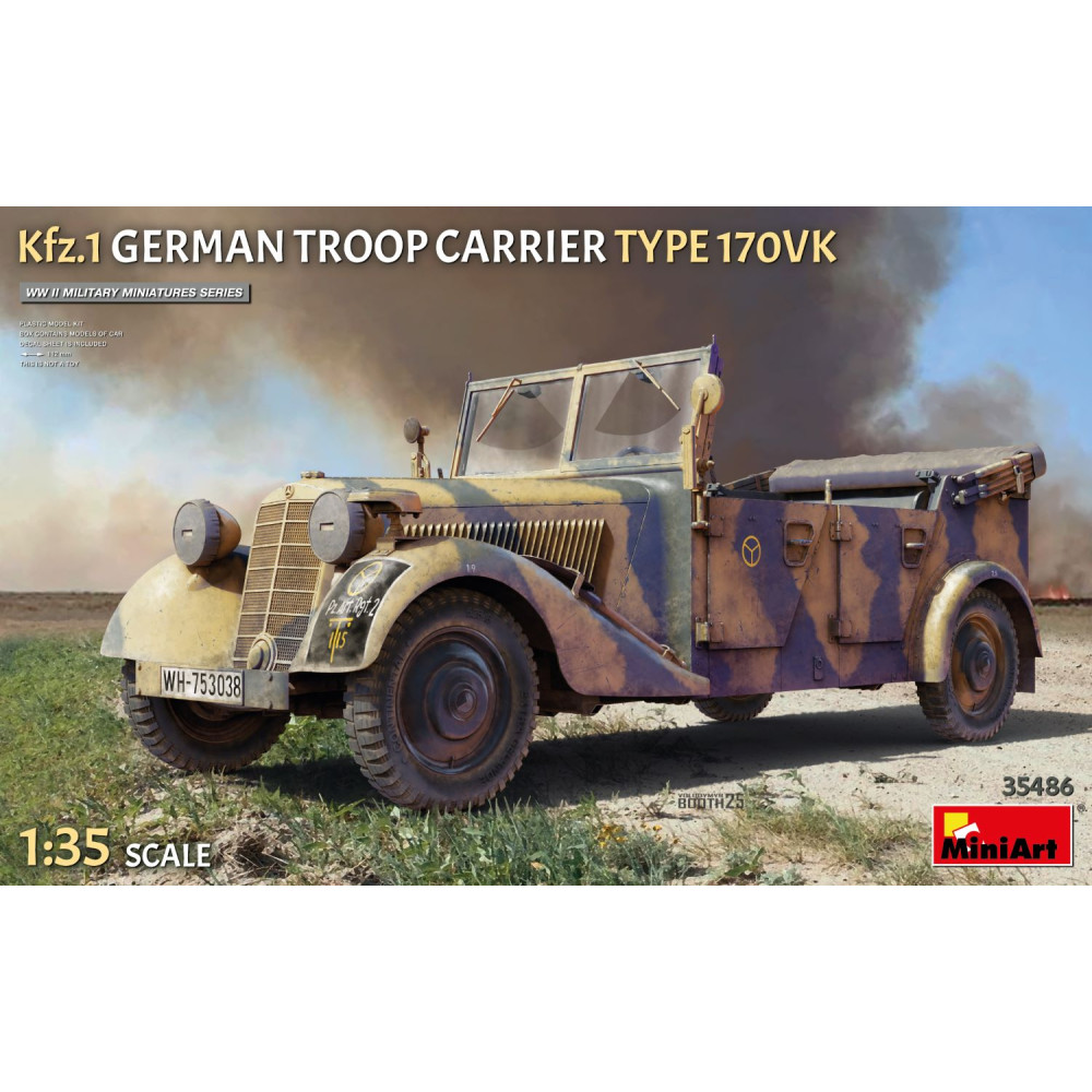 Kfz.1 немецкий транспортер личного состава тип 170VK 1/35 MiniArt 35486