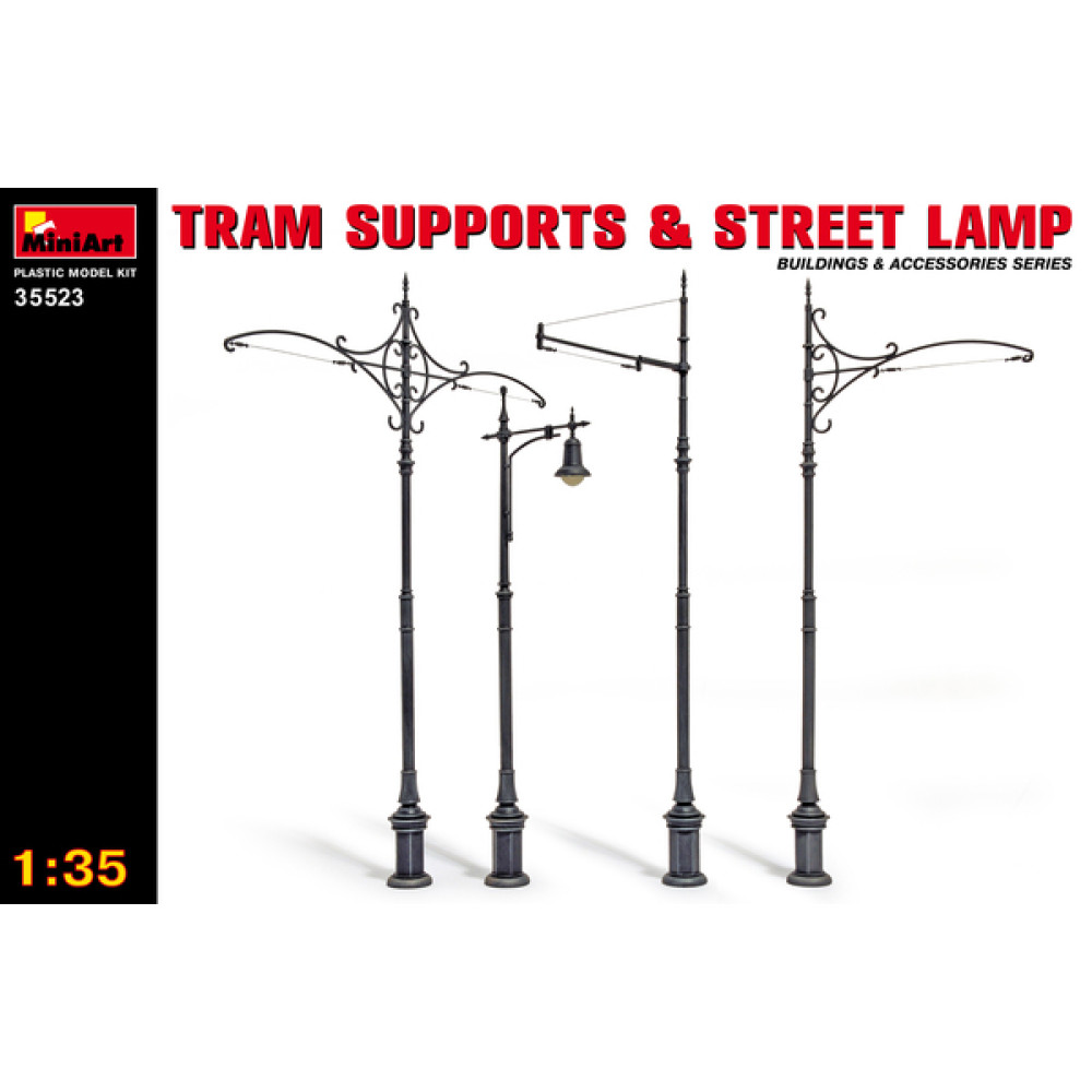 Tram supports and street lamp 1/35 MiniArt 35523
