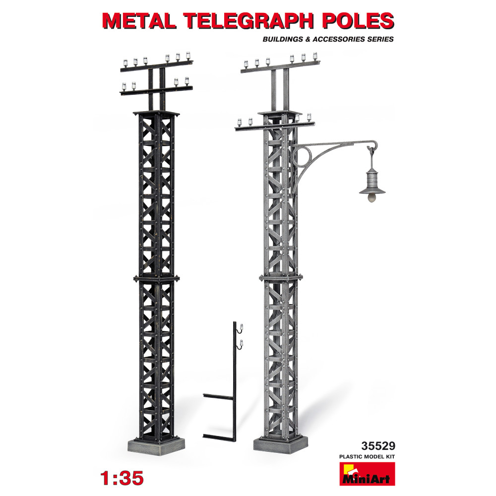 Metal telegraph poles 1/35 MiniArt 35529