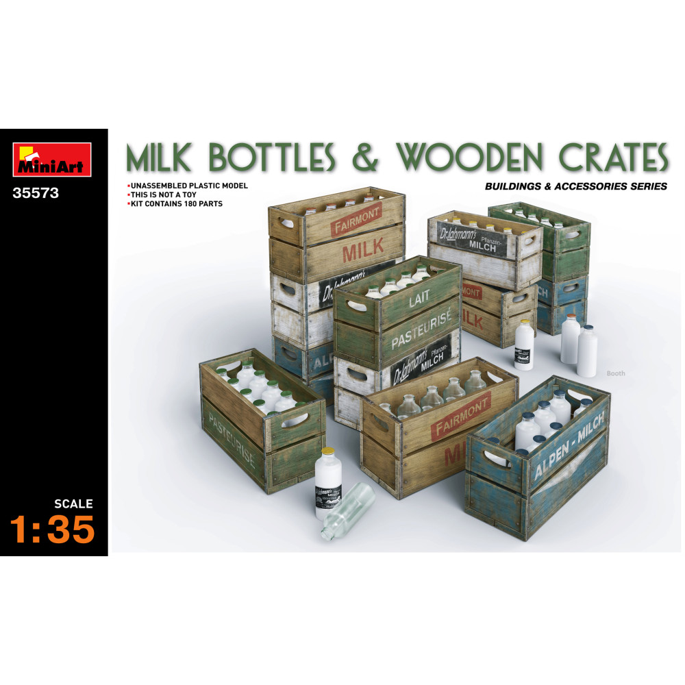 Milk Bottles & Wooden Crates 1/35 MiniArt 35573