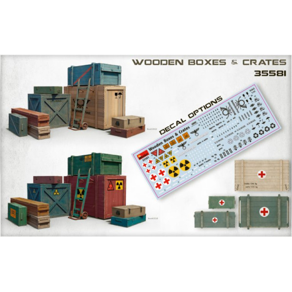 Wooden Boxes and Crates 1/35 MiniArt 35581