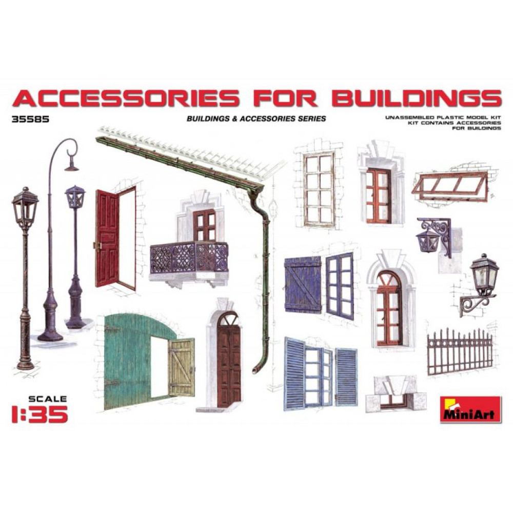 Accessories for buildings 1/35 MiniArt 35585