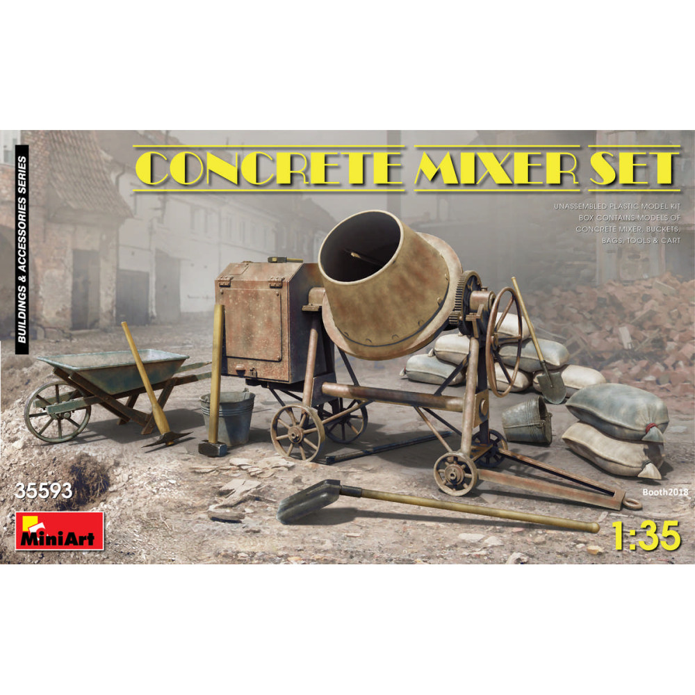 Concrete mixer set 1/35 MiniArt 35593