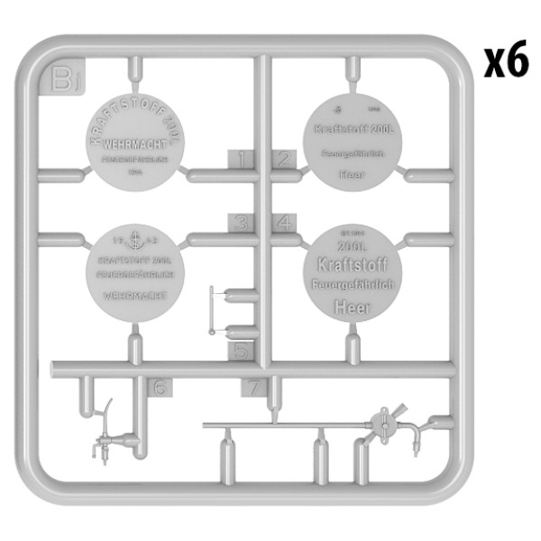200 Liter Fuel Drum Set   1/35 MiniArt 35597