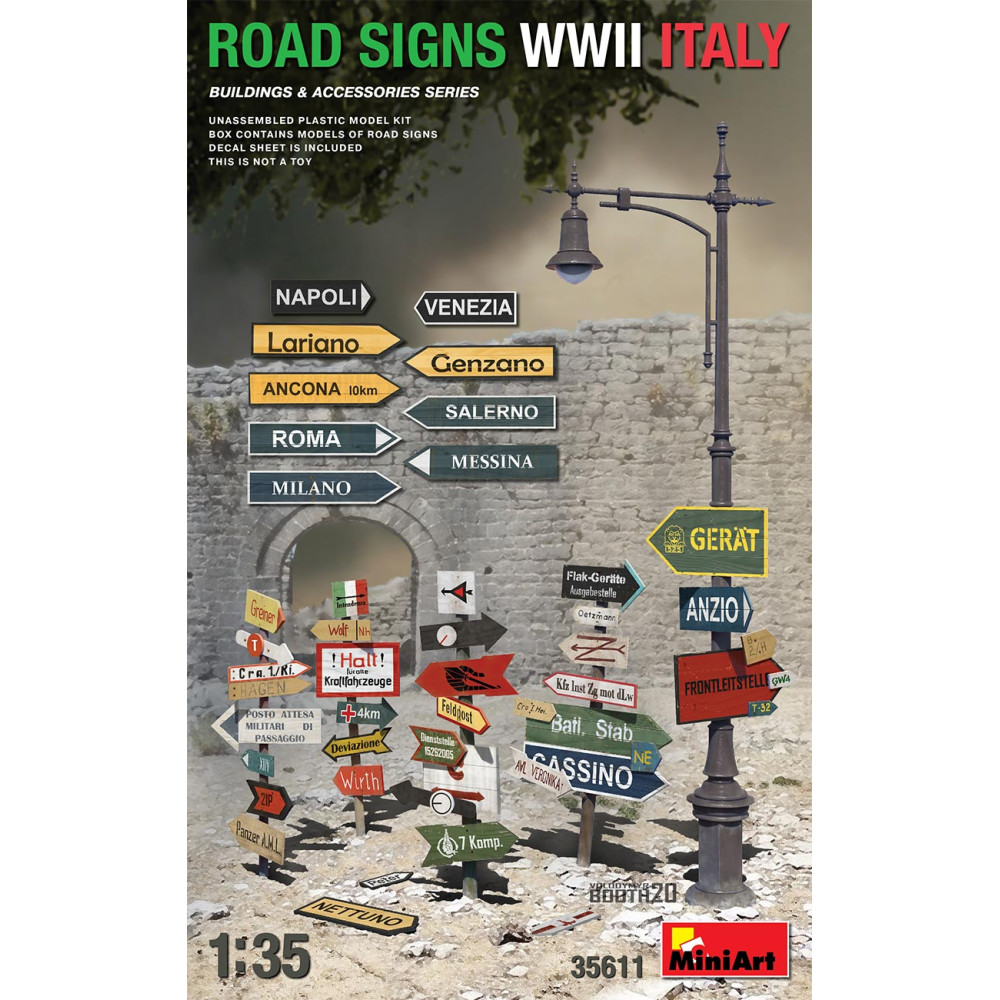 ROAD SIGNS WWII ITALY 1/35 MiniArt 35611